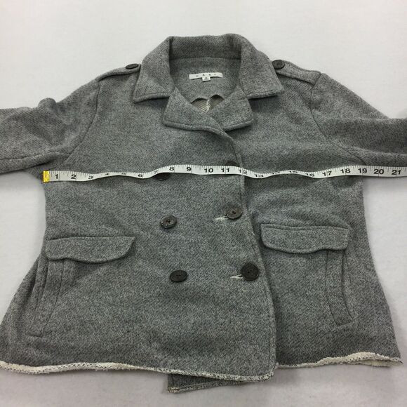 CAbi Shrunken Peacoat Size Medium Womens Light Gray Blazer Jacket Style # 393 M - Picture 6 of 7